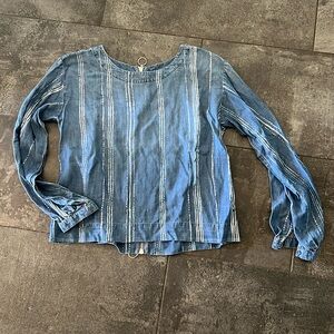Cloth & Stone striped denim top